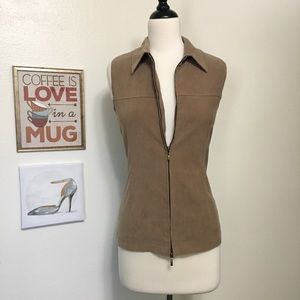 Notations Suede Zip Vest